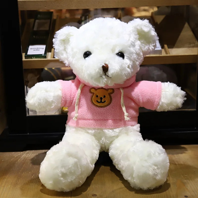 Wholesale High Quality Stuffed Toy Red Clothes Soft Bear Doll Custom Plush Toy Teddy Bear