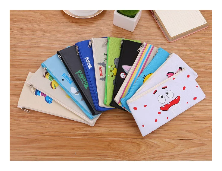 Wholesale Multi-color Cheap Price Factory Direct Sale Creative Cartoon Cute Oxford Pencil Case