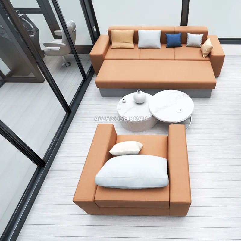 Houseboat For Floating Hotel Prefab House Modular House Boat Aluminum Structure Tiny Home Water House