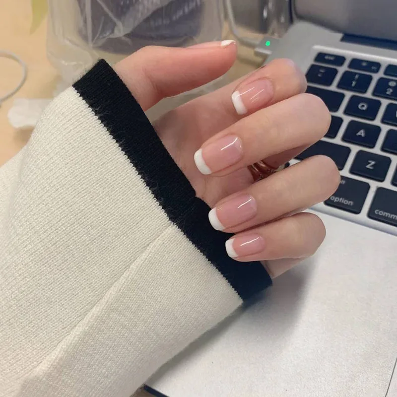 Wind Wearing Manicure Patch Fake Nail Finished Nail Piece Hot Sales Elegant Tai Chi White and Black Wearing Nail Finger ABS,ABS