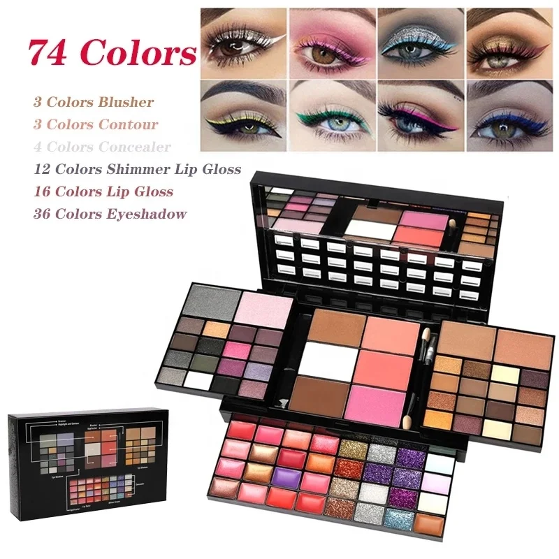 48 Colors Makeup Matte Eyeshadow Palette Waterproof Long Lasting Pigment Vegan Glitter Eyeshadow Palette