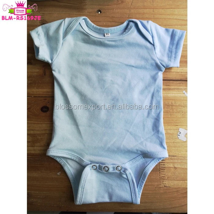 Hot sale baby romper short sleeve white onesie cotton baby body suit