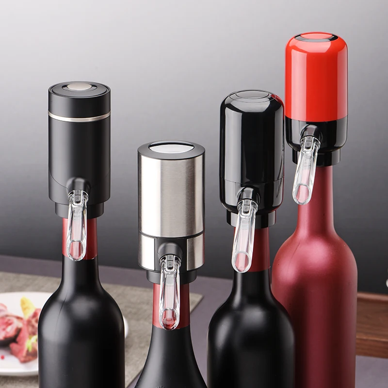 Automatic Electrical Metal Bottle Opener Usb Decanter Smart Dispenser Pourer Electric Wine Aerator
