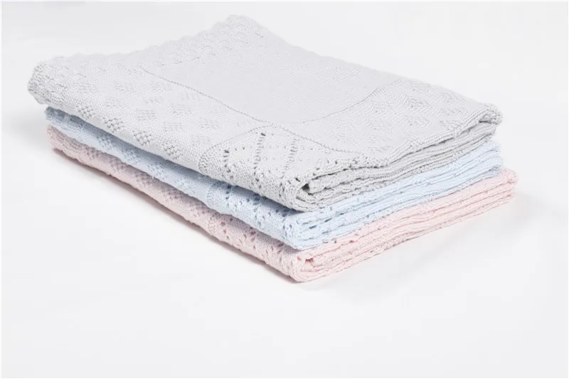 High quality cozy organic 100% cotton handmade knitted blanket
