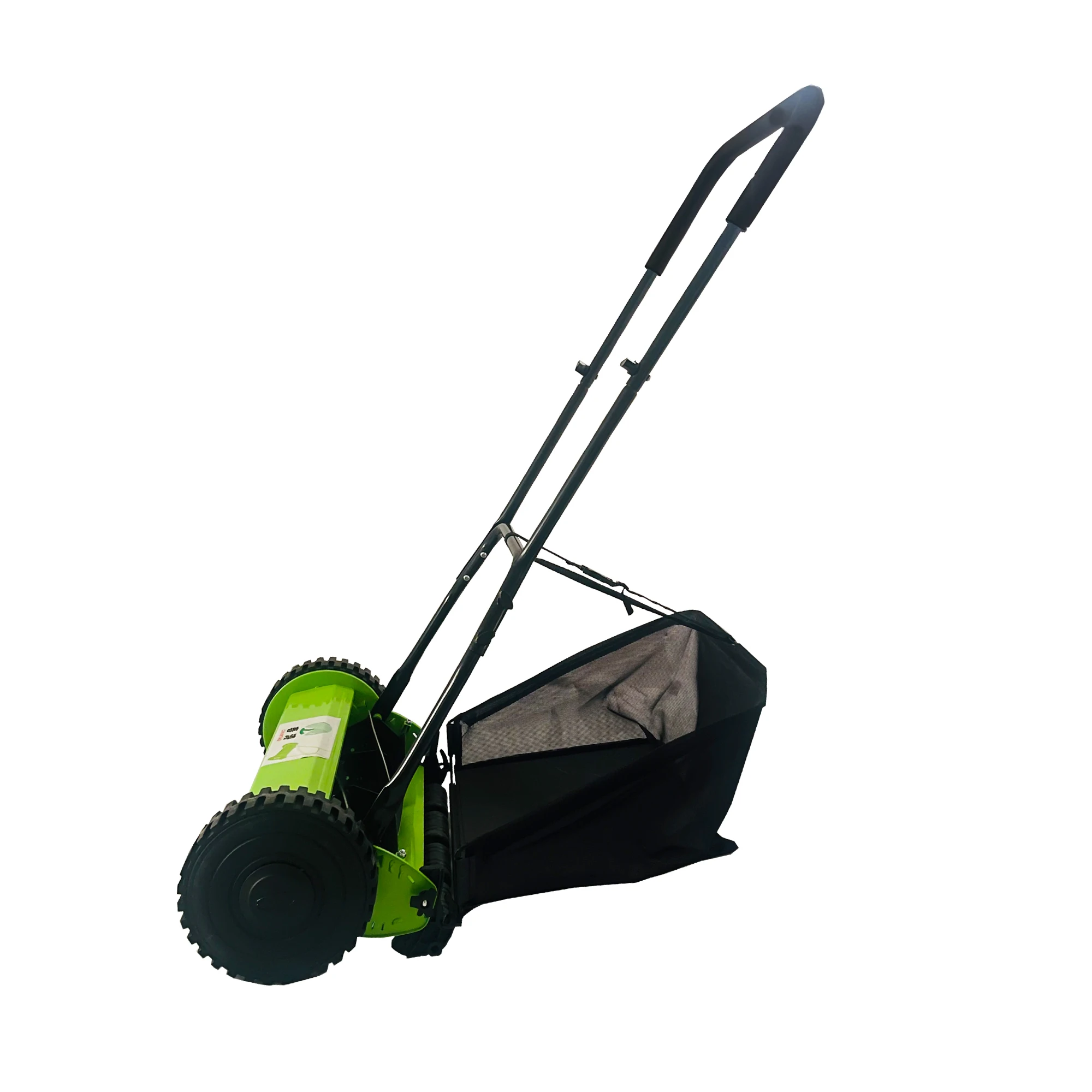 Good Iron Reinforced Grass Eater 2 Wheel Manual Push Sod Mower 16 Inch 40cm Cutting  Width Big Spiders Steel Big Bags Mow