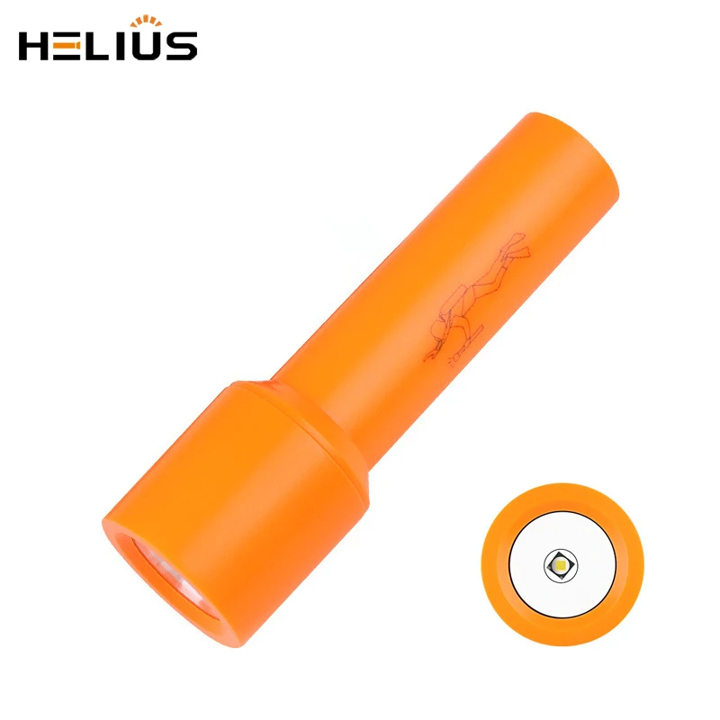 Helius New T6 Diving Strong Light Waterproof Night Fishing Underwater Professional Outdoor Lightweight Strong Light Flashlight
