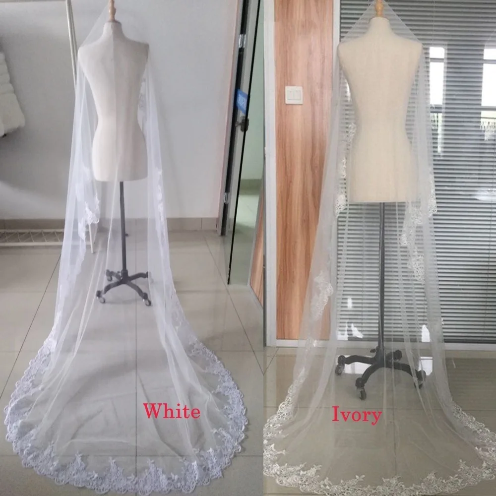 S3541F   New New White Water Soluble Lace Wedding Dress Veil Manufacturer 3m Wedding Soft Yarn