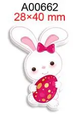 Bunny and Princess Cartoons Print Easter Resin DIY 50pcs/lot for Bow Craft Holiday Decorations Material