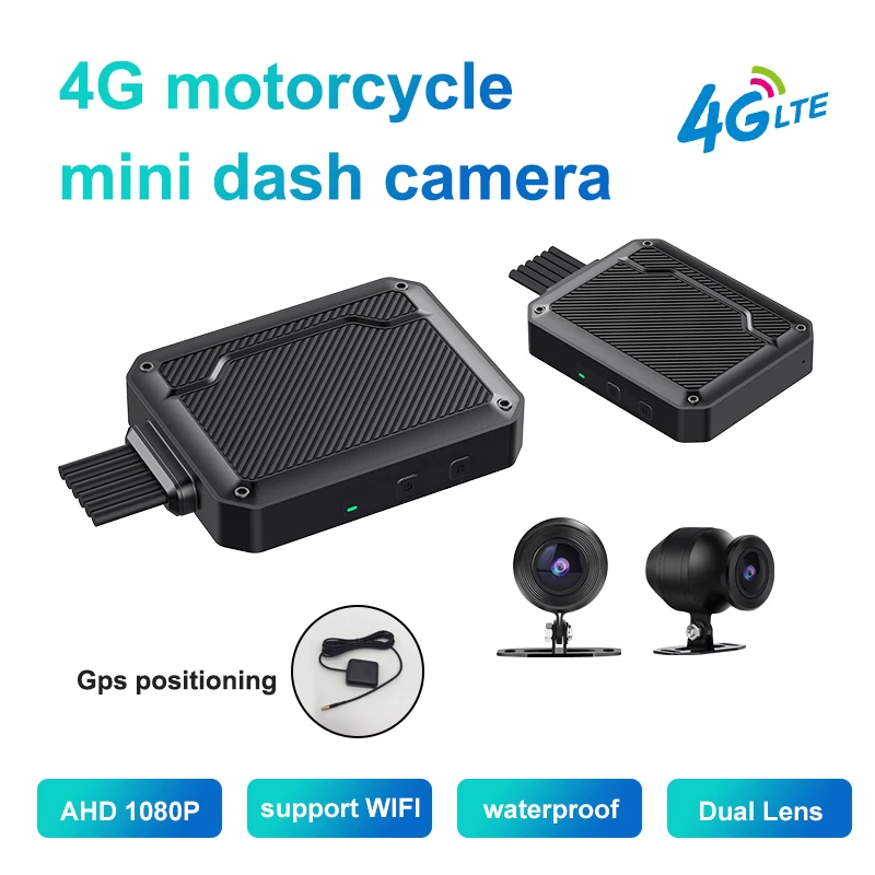 4G Motorcycle DVR Dash Camera Waterproof WiFi Dual HD 1080P FHD Front Rear View Motorcycle Camera GPS Recorder Remote monitoring