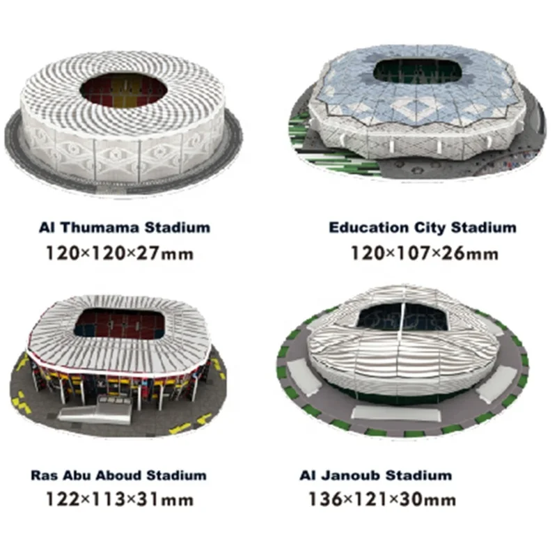 194 шт. бумажный картонный 3D пазл для стадиона
