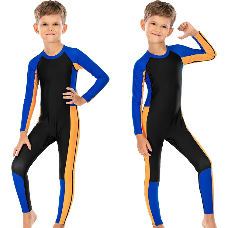 Children full swimsuit manufacturer swimming costumes for kids-boys one piece freediving wetsuit