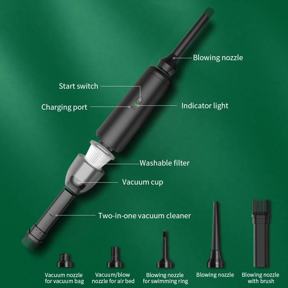 Car Vacuum Cleaner Handheld 4 in 1 Air Duster Keyboard Computer Portable Dust cleaner for cleaning