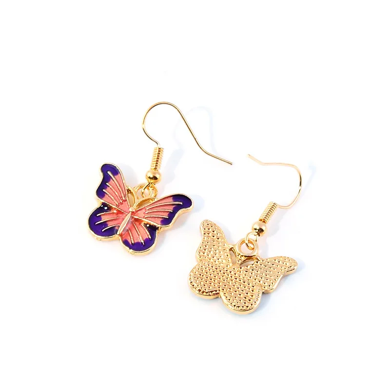 Factory Price Wholesale Alloy With Gold Plated Hook Butterfly Wing Earrings Jewelry for Women