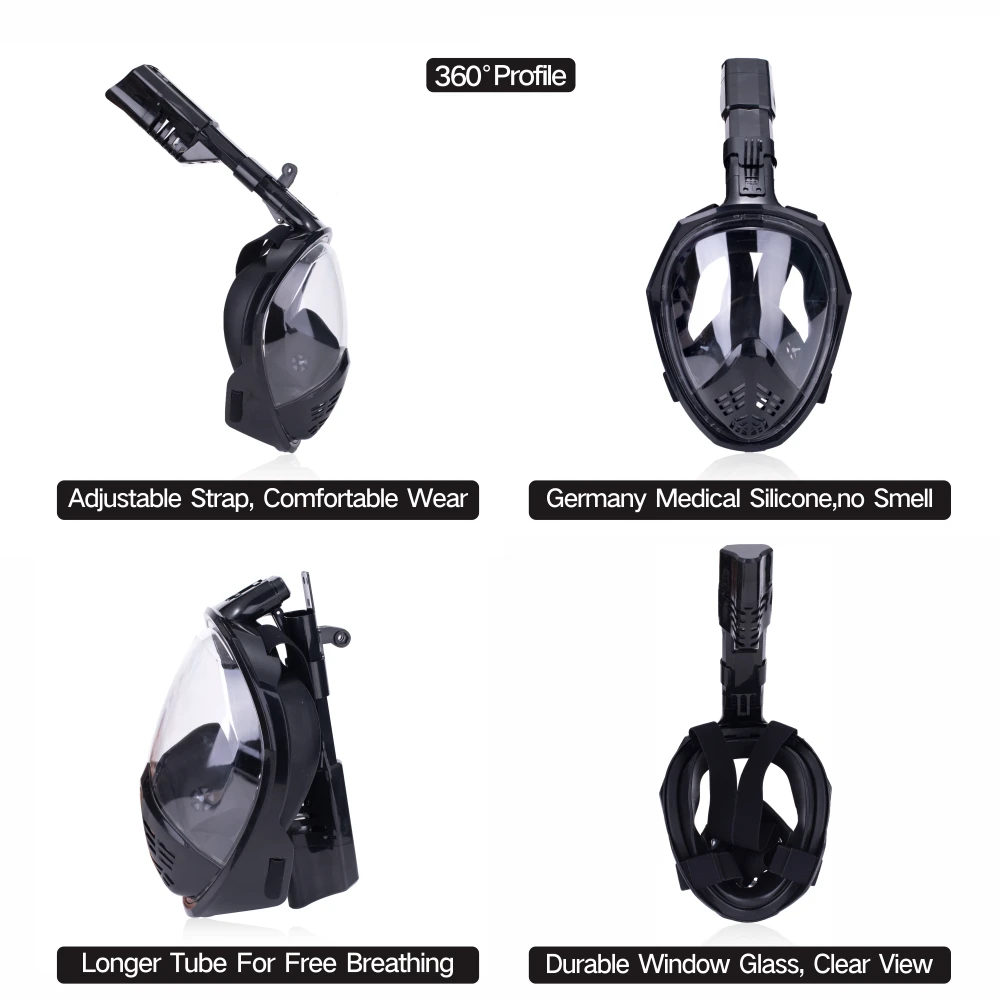 Hot selling gopro diving mask full face with tube