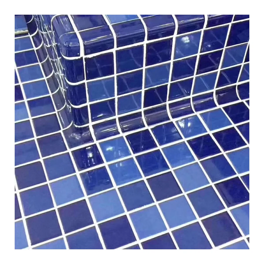 Factory price mosaico ceramic square blue ceramic mosaic tiles for swimming pool