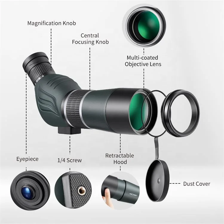 K&F Concept spotting scope 20-60x60 monocular spotting scope bak4 night vision with zoom
