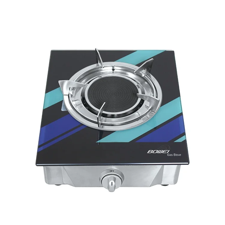 Blue flame with high efficiency single infrared burner gas stove made in china best quality glass top gas cooker