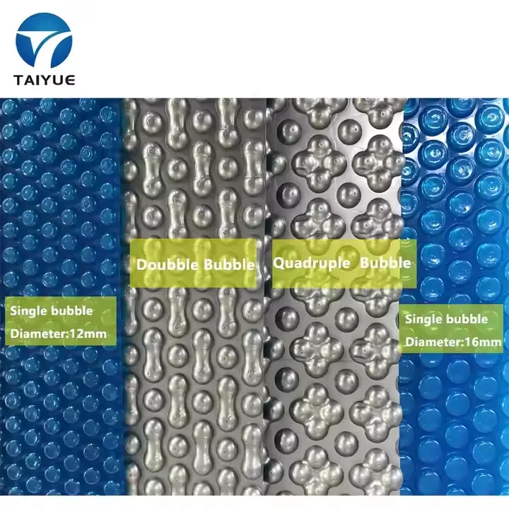Customized Blue Bubble Solar Pool Cover Blanket 200/400/500/600/700 μm Heat Preservation Evaporation Reduction
