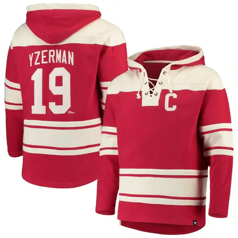 Cheap unique different name number hoodie hockey jerseys tackle twill usa team ice hockey jersey with hood