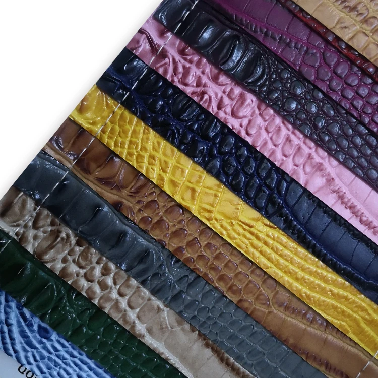 Crocodile  leather patten Glossy PVC leather alligator shiny Recycle DIY pvc artificial synthetic for handbags coat