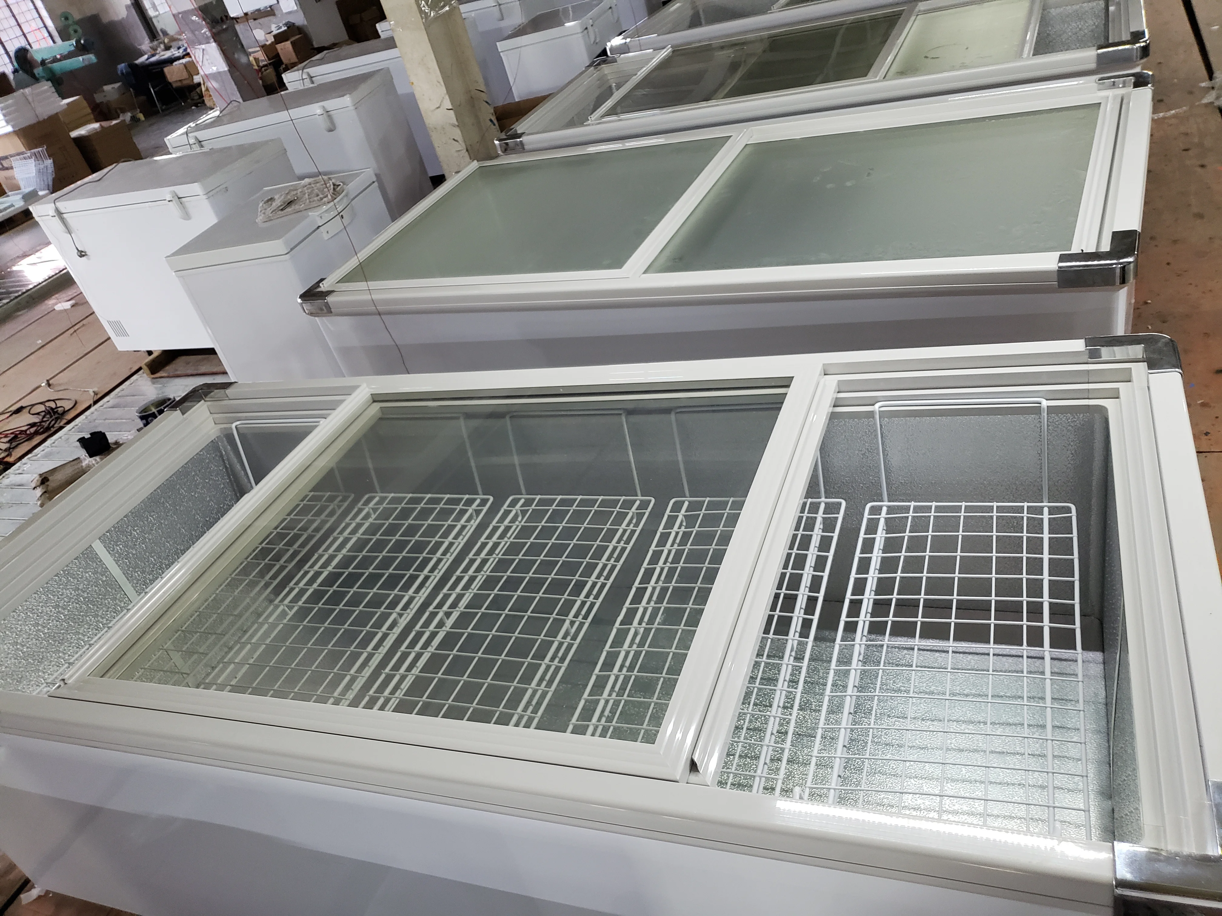 
Cheap Price Made in china sliding door Economic Supermarket Island Freezing Showcase 