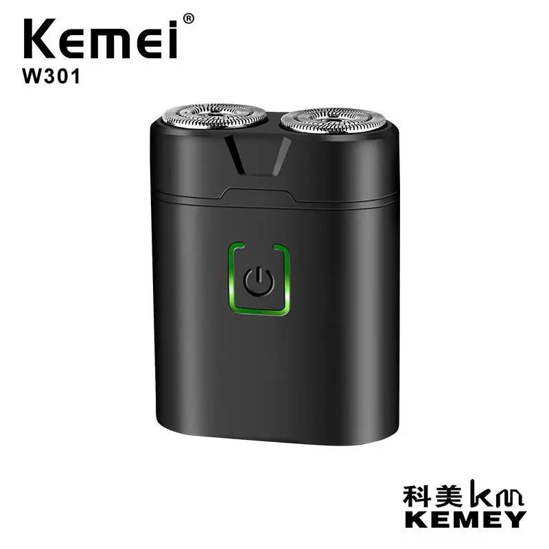  Аккумуляторная бритва kemei KM-w301 для мужчин с ЖК-экраном 2 лезвия Вращающаяся