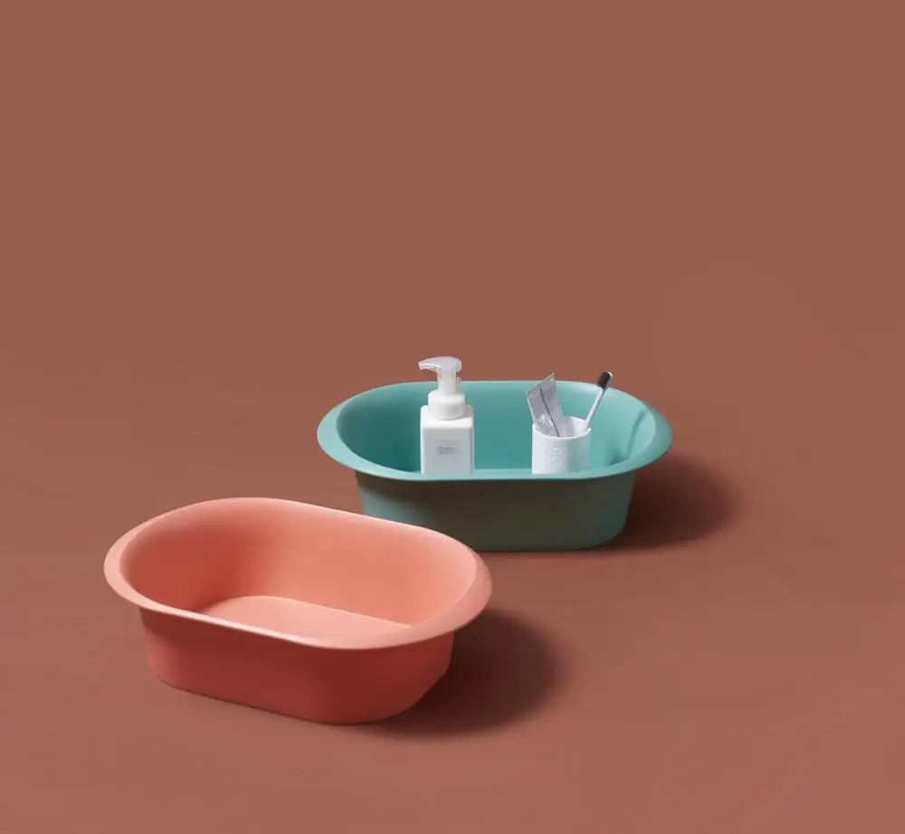 Good Quality Rectangle Custom Color Plastic Sink Foot Tub Foot Wash Basin With Handle