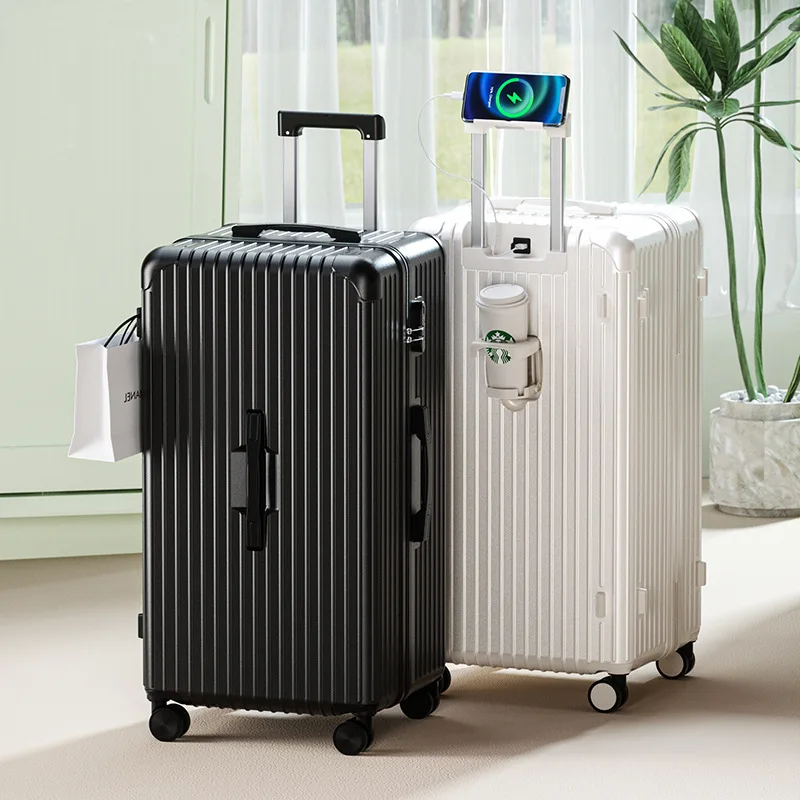 Hot Selling 24-Inch Multifunctional Hard Suitcases with USB Charging Port for Business Trips and Carry on Luggage