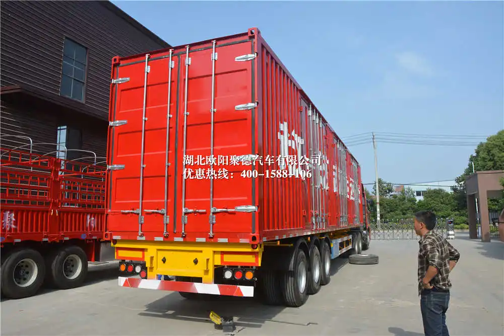 OYJD brand special customized heavy duty van skeleton semitrailer cargo box refrigerator transportation vehicle for sale