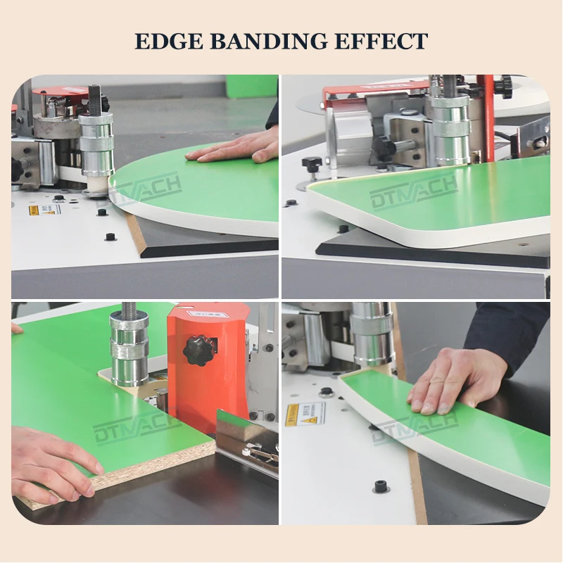 DTMACH abs mdf pvc woodworking semi automatic curve line edge bander edge banding machine manual for furniture wooden