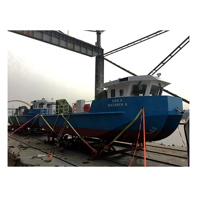 
17M Aluminum Catamaran Fishing Boat with Crane Fishery Work Boat For Aquaculture Fish Feeding Transportation Boat 
