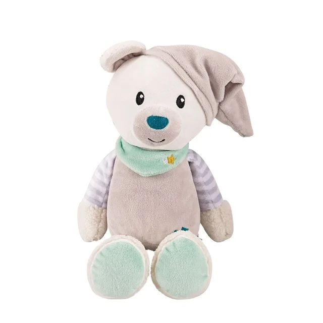 Konig Kids Soft Koala Bear Raccoon Stuffed Animal Push Sleeping Plush Toy With Music Lights
