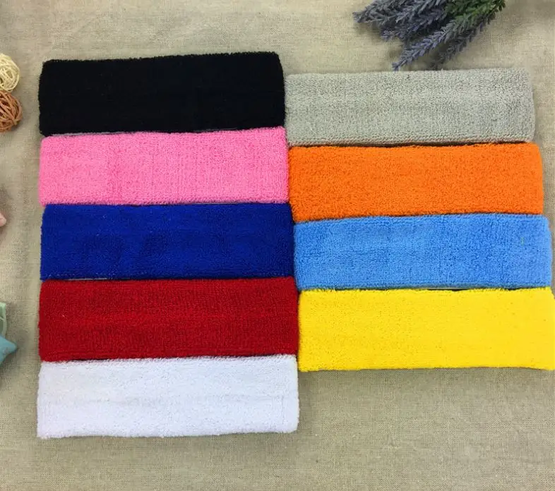 Customized Logo with Embroidery Fitness Headbands Sports Tennis Protection Stretch Headband Sweatband or Holiday Gift