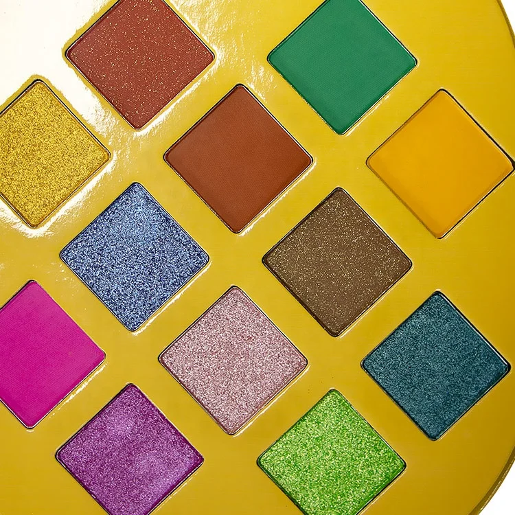 
2020 Maquillaje Sombras Pigmented Colored Unique Vegan Neon Custom Logo Makeup Eyeshadow Palette Private Label 