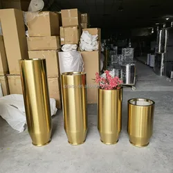 304 gold mirror stainless steel ball plant pots / flower planter / metal vase for flowers