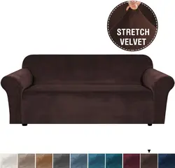 Luxury Stretch Velvet Sofa Cover 1-Piece Sofa Slipcovers 4 seats Couch Cover Furniture Protective Sofa Slipcover