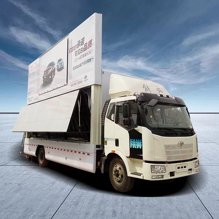 SINOSWAN SINOTRUCK SR90 China Hydraulic Control Stage Mobile Stage Truck For Roadshow outdoor live events Light sound system