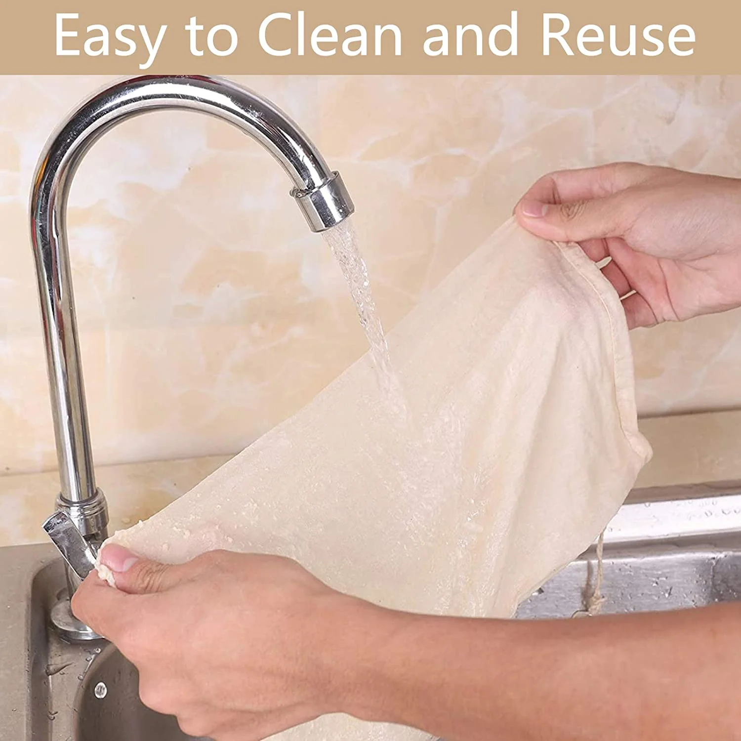 Food Grade Reusable Liquid Organic Cotton Filter Mesh Bag For Nut Milk/Coffee/Tea Filter Hemp Nylon  Washable