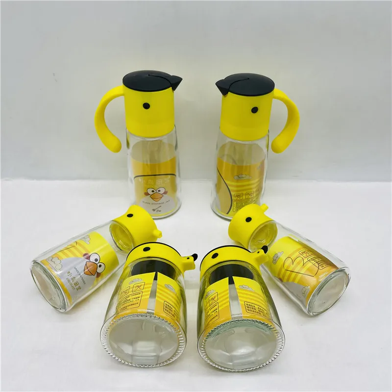 Wholesale High QualityGlass set seasoning jar   Little Bird Kitchen 6 Pieces Cooking Dispenser  Oil and vinegar bottle dispenser