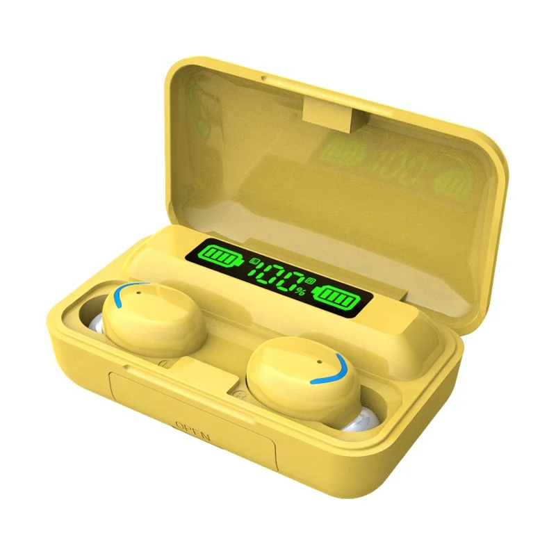 Mini Digital Display Earpod 2000mAh Charger phone wireless stereo earphone earbuds F9-5C tws stereo music headset