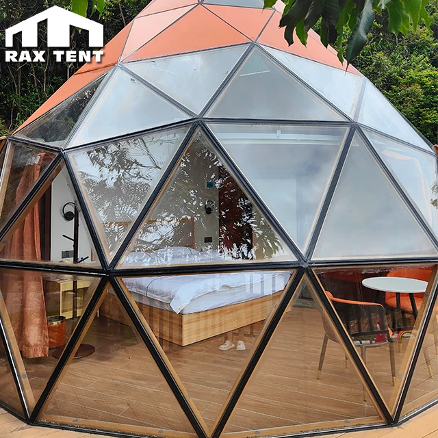 Exclusive 6M Peach Shape Glamping Tent Hotel with Shower and Toilet