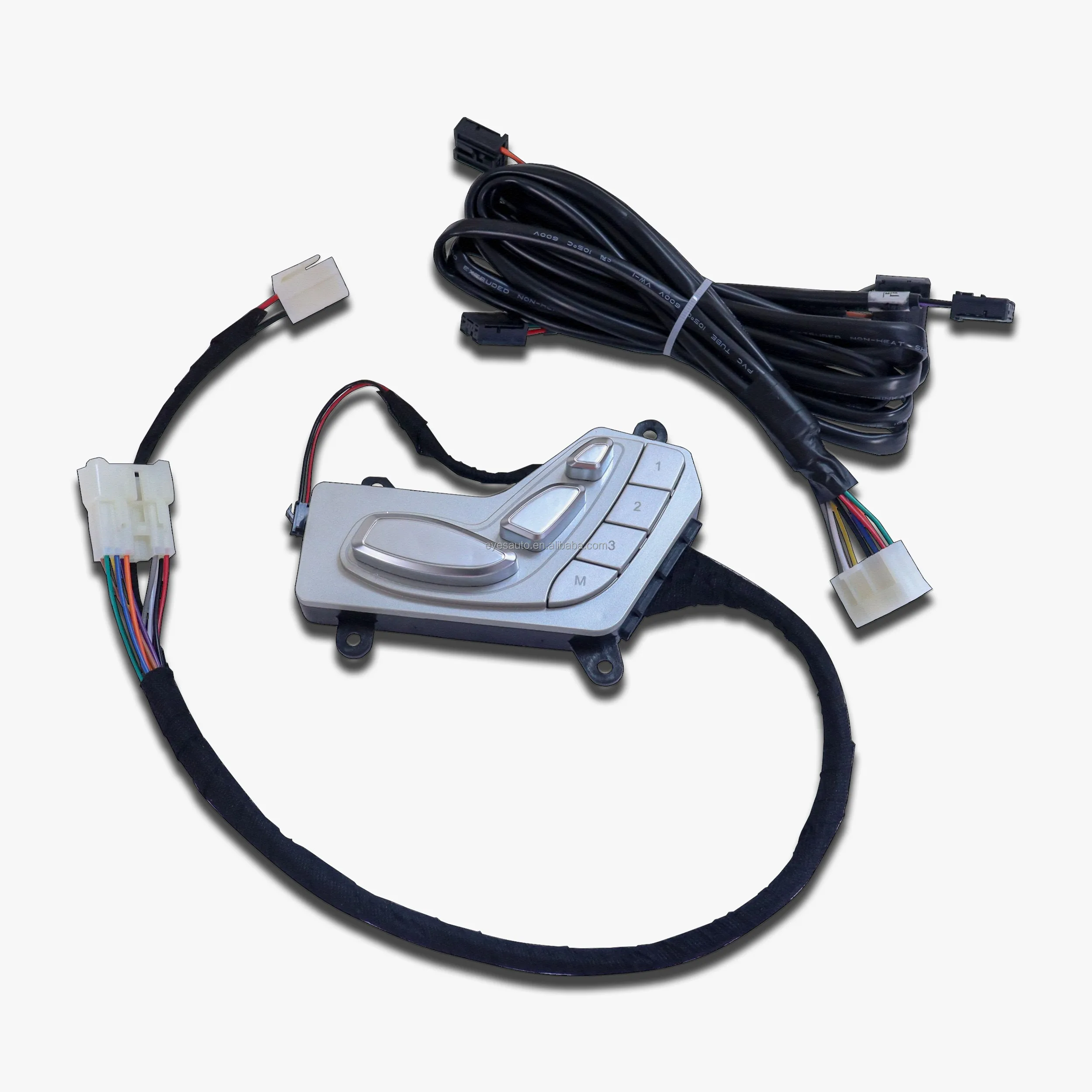 12 v electric headrest pillow cushion back footrest forward back power seat adjuster switch with wire for Mercedes