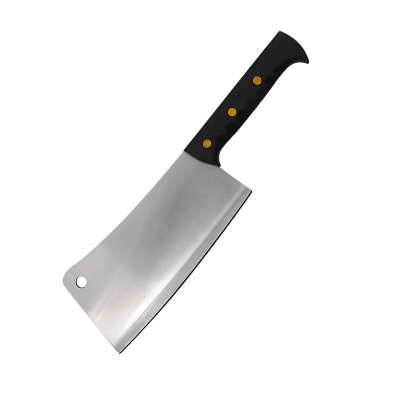Wholesale High Carbon Steel Slaughter Boning Butcher Cleaver Kitchen Chef Knife Set With Black ABS Handle