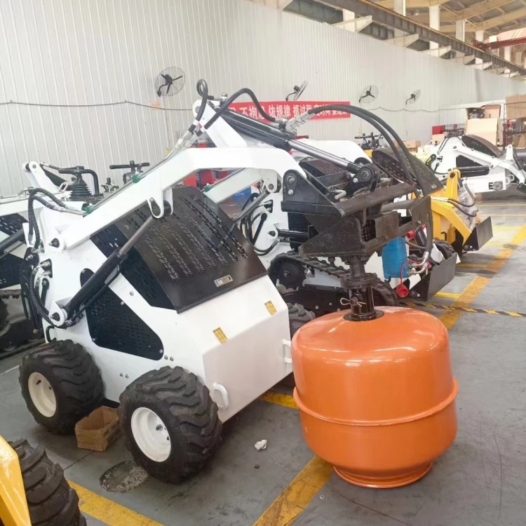 Cheap Mini Skid Steer wheel Loader for Sale Diesel Tracked Mini Skid Steer Loader 900kg 1ton 1.2ton  1.5ton with track