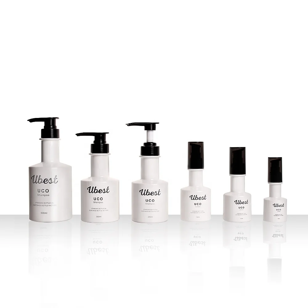 Luxury Long Nozzle Plastic Bottle for Shampoo Shower Gel Skin Lotion Container with Dispenser Pump