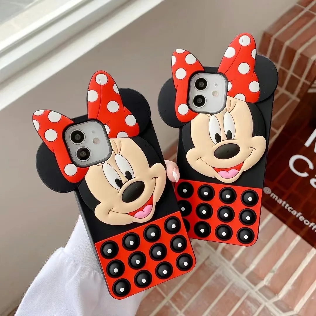 New Anxiety Relief Stress Push Popper It Bubble Fidget Sensory Toy Game 3D Silicone Push Popp Phone Case for iPhone 7 X XR 11 12