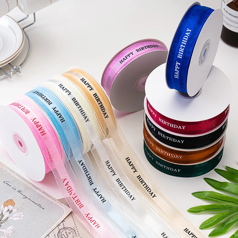 Factory wholesale double faced custom colors embossed printed black polyester satin ribbon with logo