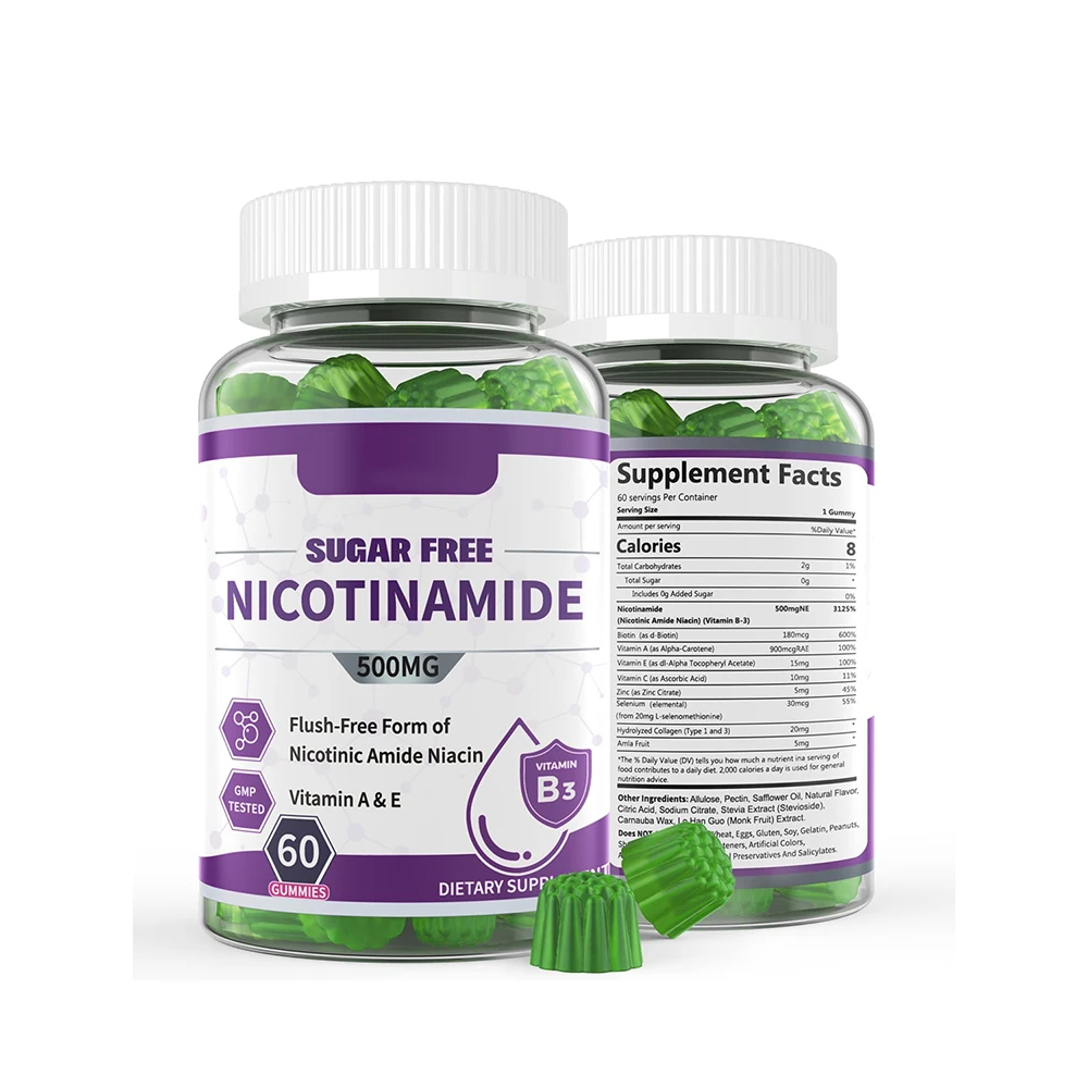 Nicotinamide Gummy Candy For Unsullied GMP Verified and endorsed Gluten-free cuisine Plant-empowered