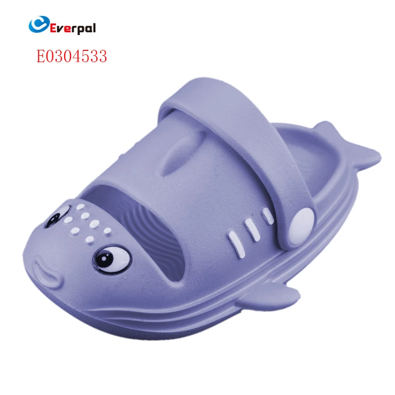 Fish Design Kids Close Toe Slippers Clogs For Toddler Boys and Girls