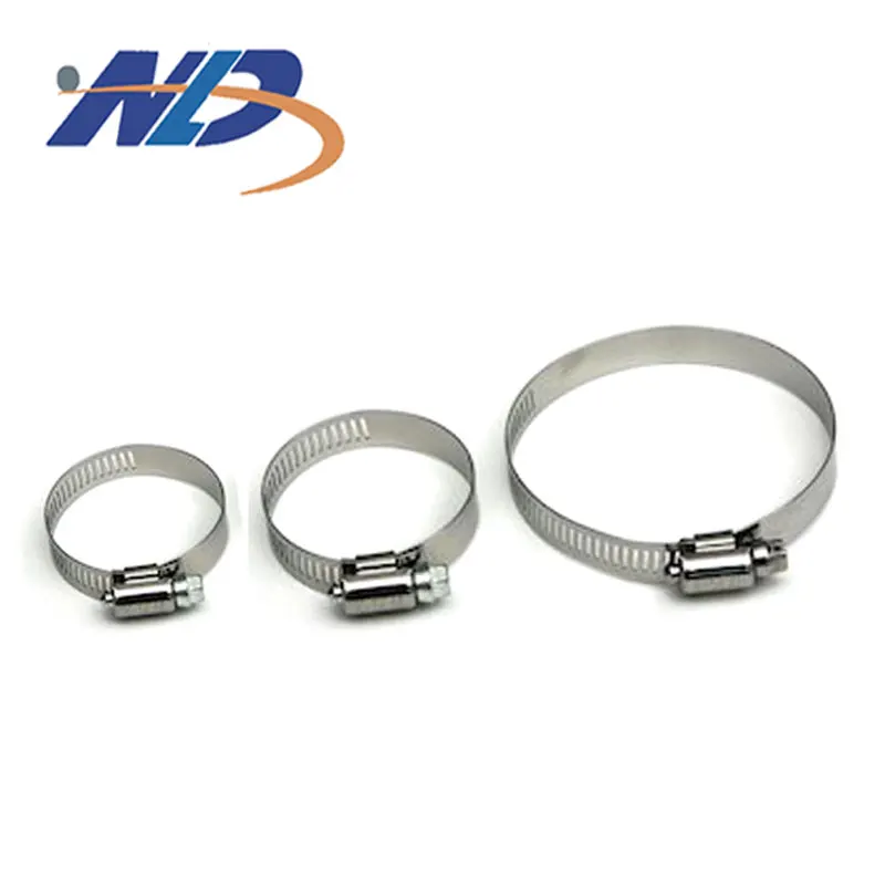 304 Stainless Steel 6mm-300mm Adjustable Clip 12mm Band Width Screw American Hose Clamp